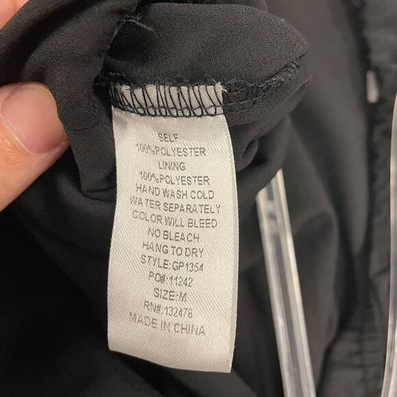 Glam Womens Strapless Romper Cinched Waist Ruffle Black Size Medium - Picture 9 of 9